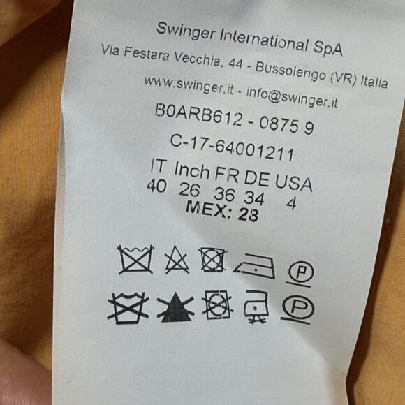 Genny Made In Italy Blouse Top Sz 4 Pleated Flared Sleeves Metallic Trim Poplin - Picture 7 of 8